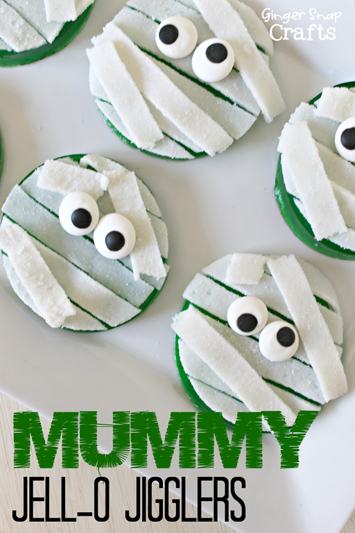 Mummy Jell-O Jigglers #gingersnapcrafts #spon #jello