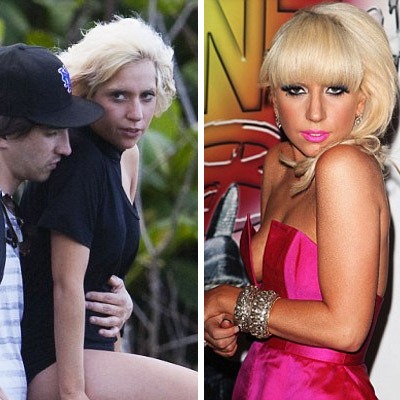 lady gaga without makeup before and. lady gaga no makeup on. lady