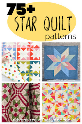 collage of star quilts with text overlay