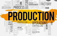 Production:   Production along with marketing, merchandising, operations, and finance is one of the essential functions in apparel manufacturing. Production is any progress or procedure developed to transform a set of input elements like men, machinery, capital, information and energy into a set of output elements like finished products and services in proper quality and quantity, thus achieving the objectives of an enterprise (Buffa and Sarin, 2009).    Production system:  Fig. 1: Production System    A production system is the set of interconnected input–output elements and is made up of three components, namely inputs, processes and outputs (Fig. 1).  The production system is a part of a larger system, the business firm, and organization. • Through the production process, the value of the input (raw material) is added to convert it into value-added output product.  • The concept of production system is applicable to both production of components and production of services as well.  • The production of any component or service can be viewed in terms of a production system. For example, the manufacture of furniture involves inputs such as wood, glue, nails, screws, paints, sand paper, saws, workers, work bench, place, etc. After these inputs are acquired, they must be stored until ready for use. Then several operations, such as sawing, nailing, sanding and painting, can be carried out through which inputs are converted into such outputs as chairs, tables, etc. After the finishing operation, a final inspection occurs. Then the outputs are held in stock rooms until they are shipped to the customers. Examples of service industries which use production concepts are hospitals, railways, airways, supermarkets, automobile service centers, banks,schools, colleges, etc.