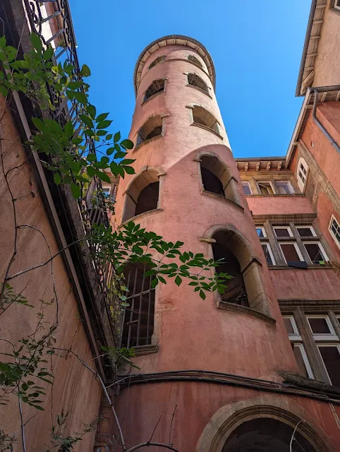 Tower in a Traboule in Old Lyon