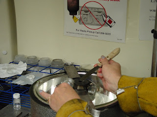 NASA Goddard's innovative CNT manufacturing process uses helium arc welding to vaporize a carbon rod (anode), with the nanotubes forming in the soot deposited onto a water-cooled carbon cathode. Credit: NASA GSFC Innovative Partnerships Program Office.