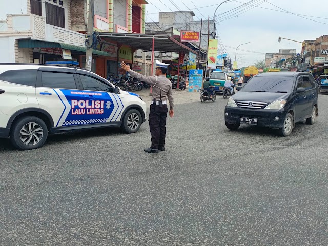 Satlantas Polres Batu Bara Melaksanakan Himbauan Tertib Berlalu Lintas 