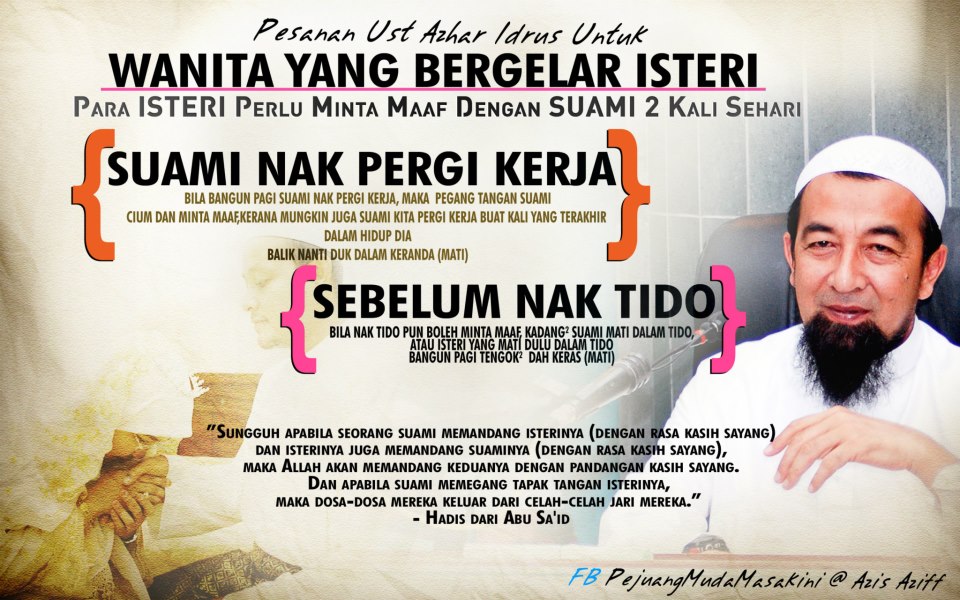 MY BLOG MY SAY Dari suami  kepada isteri 