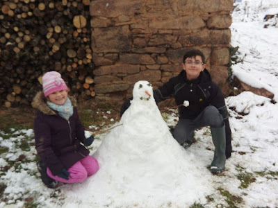 Snowman, La Creuse, Hiver en Creuse, Winter in France, Winter in Creuse