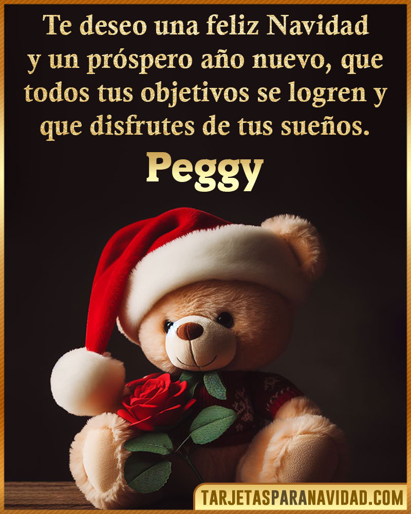 Felicitaciones de Navidad para Peggy