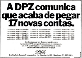 DPZ; Duailib, Petit e Zaragoza; os anos 70; propaganda na década de 70; Brazil in the 70s, história anos 70; Oswaldo Hernandez;