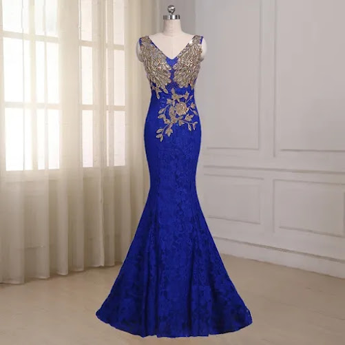 royal blue prom dress