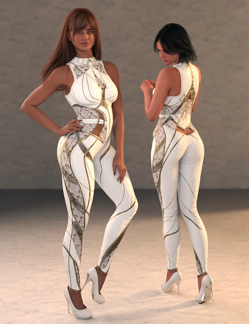 ZK Black Diamond Bodysuit for Genesis 9, 8, and 8.1 Females