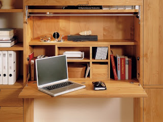 Integrated desk bookcase