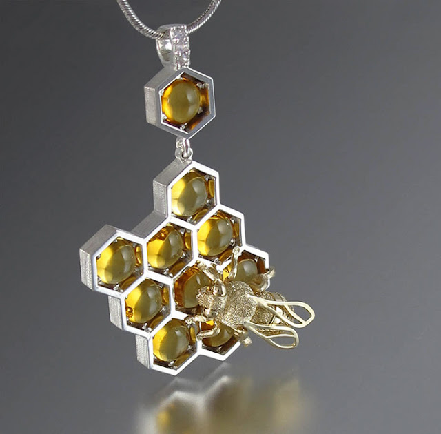 handmade honeycomb jewelry 