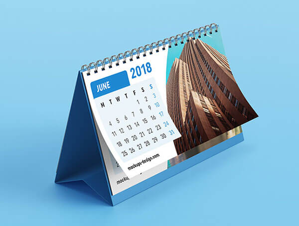 Mockup PSD Kalender 2019 Terbaru - Free Desk Tent calendar mockup