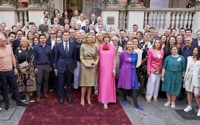 Claes Iversen Couture Spring Summer 2019 collection. Queen Maxima wore an embellised draped midi dress by Claes Iversen