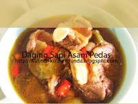 Resep Daging Sapi Asam Pedas