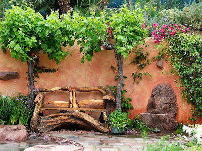 wooden garden bench