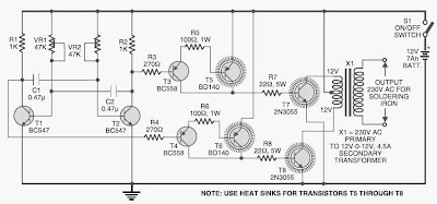  RANGKAIAN  INVERTER  12 VOLT  UNTUK SOLDER Power Supply 