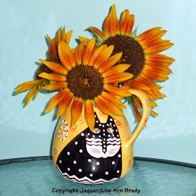 Last Sunflowers of Summer in a Vase