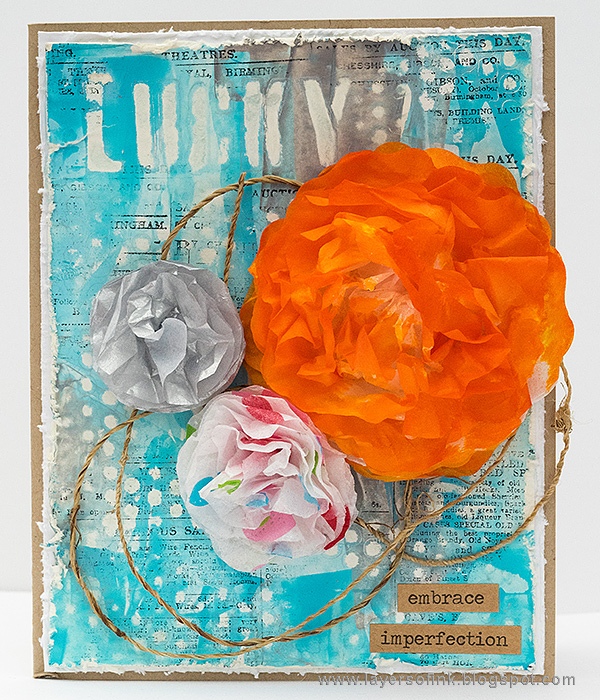 Layers of ink - Tissue Paper Flower Class, Skillshare DIY Flower Series, by Anna-Karin.