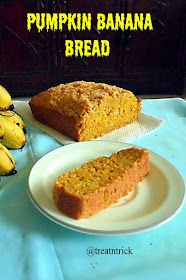 Pumpkin Banana Bread Recipe  @ treatntrick.blogspot.com