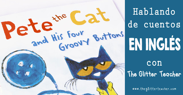 Reseña para familias y teachers de Pete the Cat and his four groovy buttons