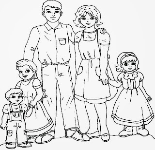 Desenhos para Colorir da família – Imagens para imprimir