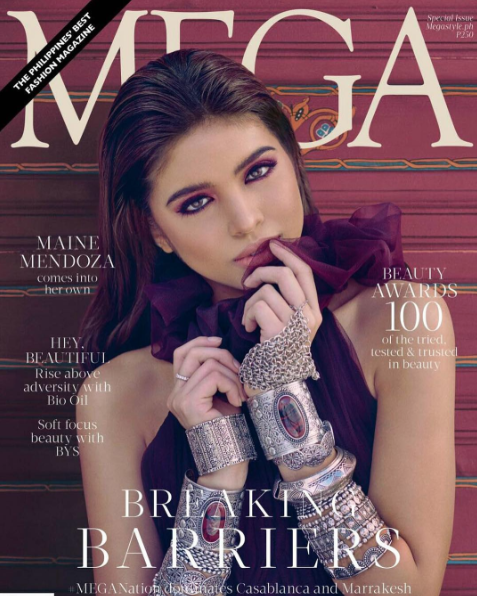 Maine Mendoza with Alden Richards MEGA Magazine October 2016 Cover issue