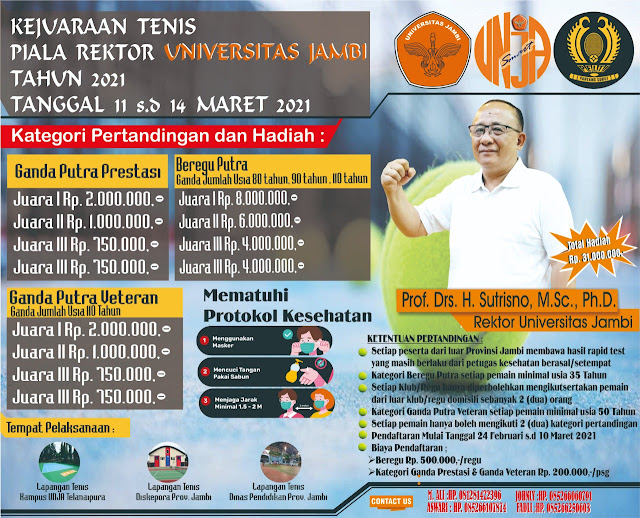 Turnamen Tenis Piala Rektor Universitas Jambi