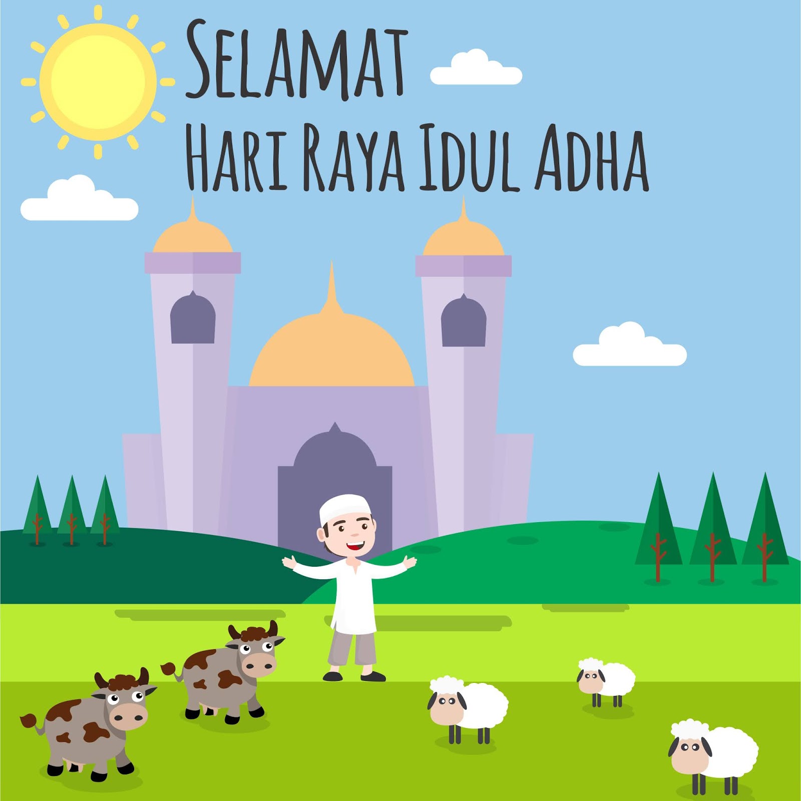 Gambar vector selamat hari raya idul adha terbaru 2024 1445 Hijriah bisa diedit, untuk kirim whatsapp instagram facebook gratis