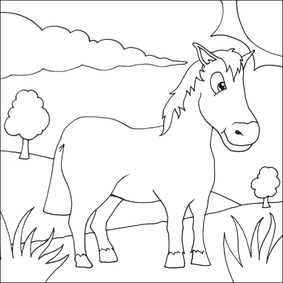 Coloring Page Horse