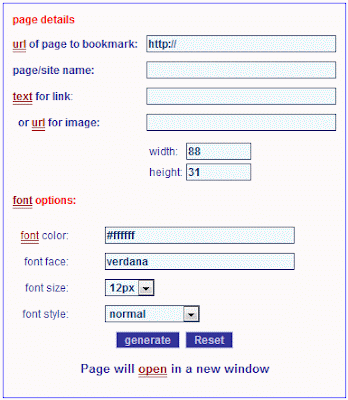 image html code generator. HTML bookmark code generator - Just enter the page you want bookmarked, 