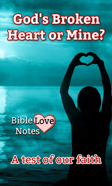 Most of us suffer from broken hearts at some time in our lives, but we must never let our pain overshadow the broken heart of God. This 1-minute devotion explains.