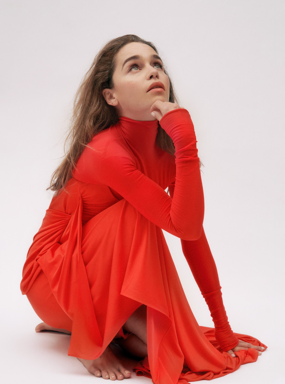 Emilia Clarke in Harper's Bazaar UK December 2023 by Betina Du Toit