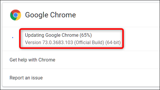 يبدأ Google Chrome في التحديث