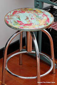 Thrift Store Swivel Stool Makeover