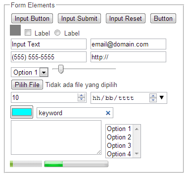 HTML Form Elements