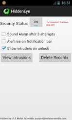 برنامج يعرفك بالشخص الذى حاول فتح جهازك Hidden Eye