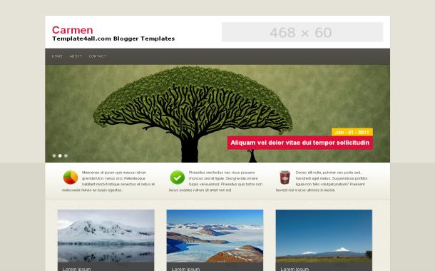 Free Jquery Photos Gallery Blogger Theme Template