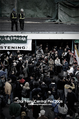 Demolition of Star Ferry Central Pier, Hong Kong, 2006