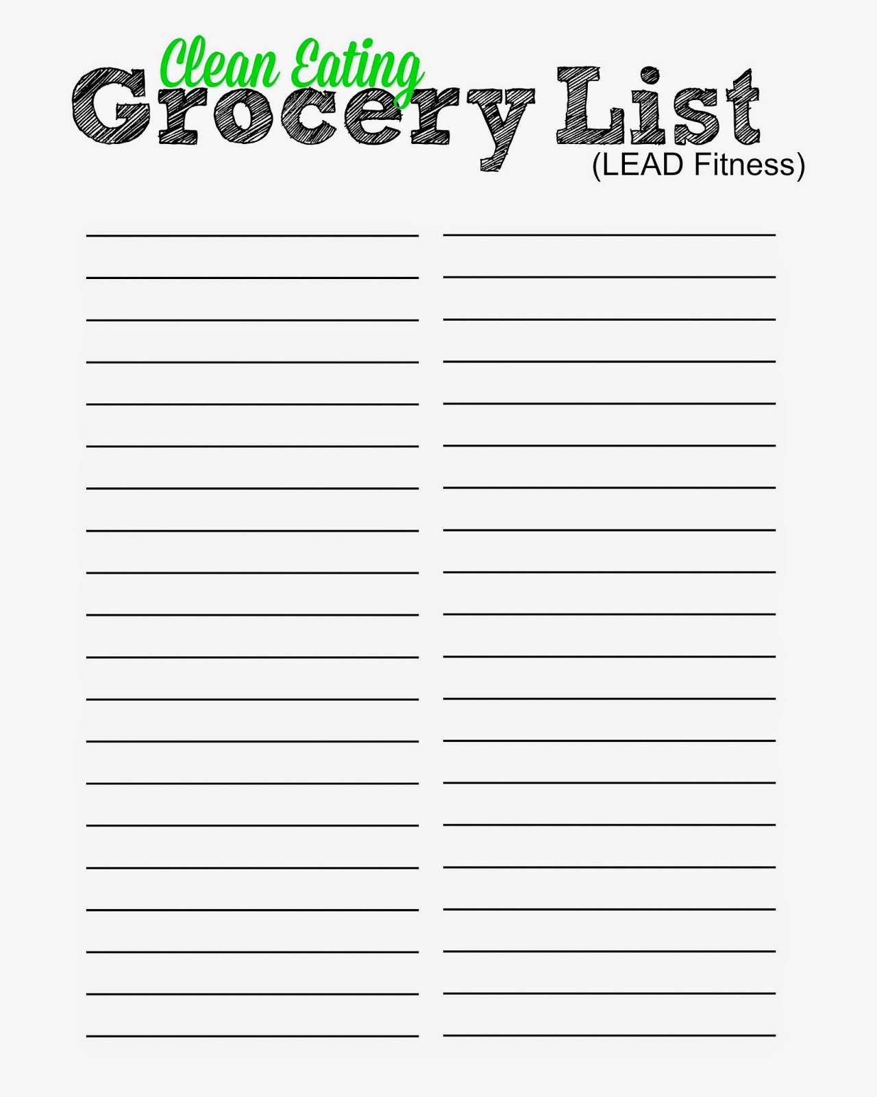 Search Results for: blank grocery list