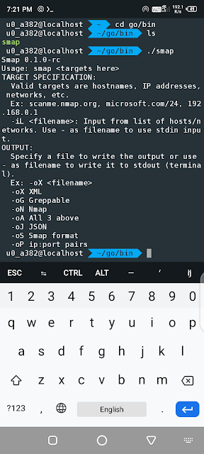 Start smap in Termux