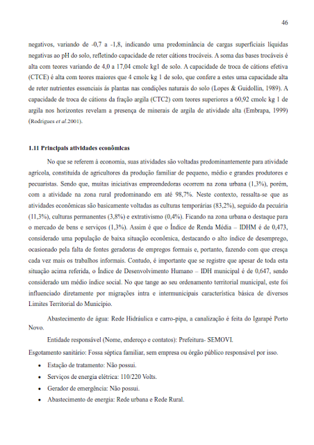 INVENTÁRIO TURÍSTICO DO MUNICÍPIO DE BELTERRA - CATEGORIA A – INFRAESTRUTURA DE APOIO AO TURISMO - ANO BASE 2017