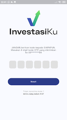 Verifikasi pendaftaran InvestasiKu