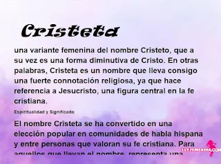 significado del nombre Cristeta