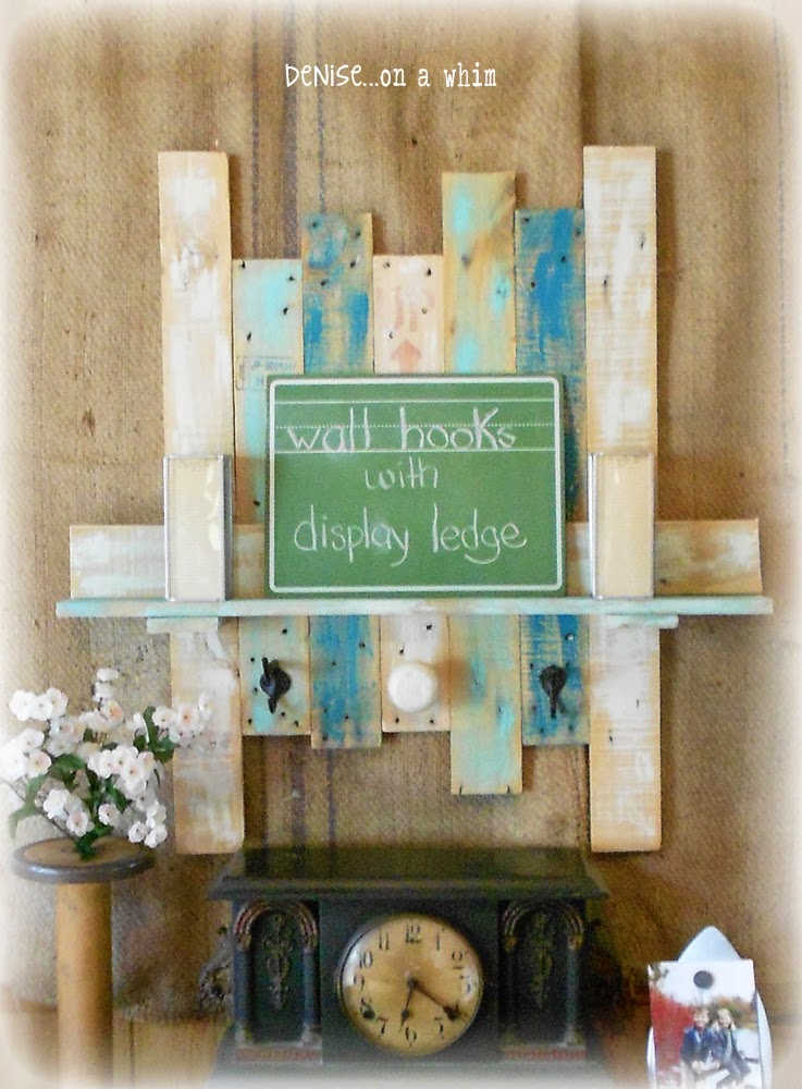 Wall Hook Board with a Display Ledge from Denise on a Whim