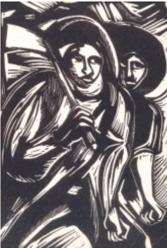 Militantes, Grabado, 15 x 10 cms. C.1966