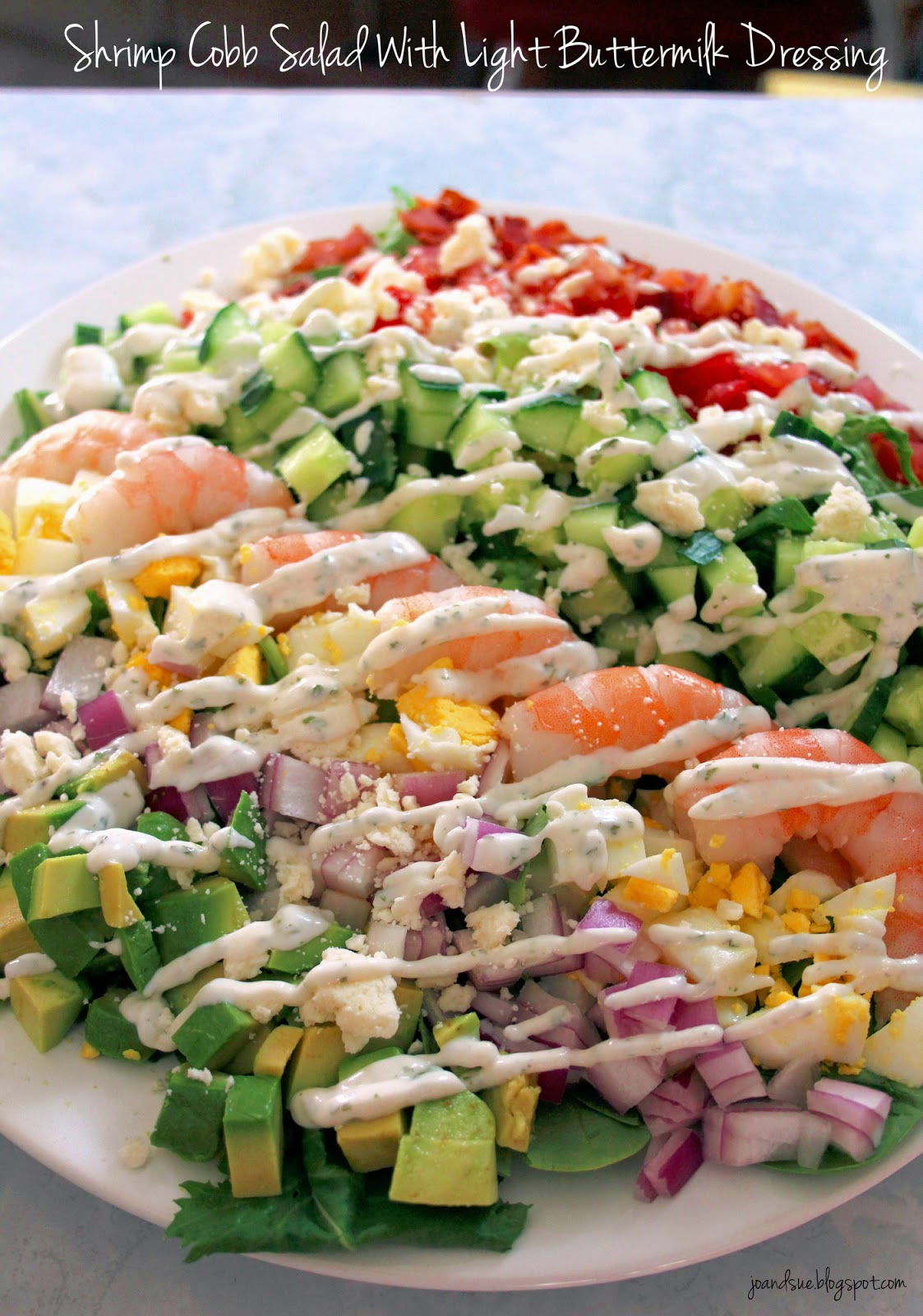 Jo and Sue: Shrimp Cobb Salad With Light Buttermilk Dressing