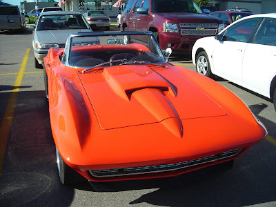 There was another even older red Corvette there little red corvette