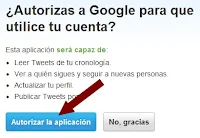 Autorizar a Google para usar Twitter