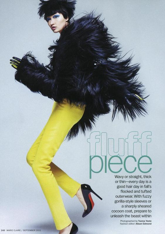 Wang Xiao — Fluff Piece — Marie Claire September 2011