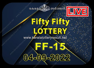 Kerala Lottery Result 04.9.22 Fifty Fifty 50-50 FF 15 Results Today